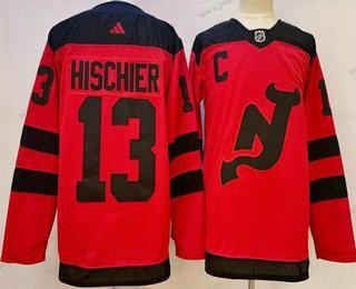 Miesten New Jersey Devils #13 Nico Hischier Punainen 2024 Stadium Series Aito Paita