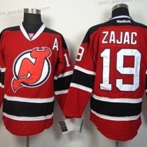 Miesten New Jersey Devils #19 Travis Zajac Punainen With Musta Paita