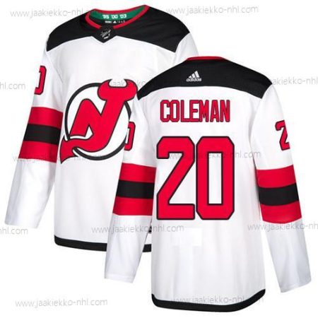 Miesten New Jersey Devils #20 Blake Coleman Aito Valkoinen Paita