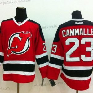 Miesten New Jersey Devils #23 Michael Cammalleri Punainen With Musta Paita