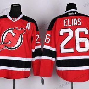 Miesten New Jersey Devils #26 Patrik Elias Punainen With Musta Paita