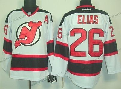 Miesten New Jersey Devils #26 Patrik Elias Valkoinen Paita