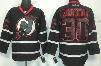 Miesten New Jersey Devils #30 Martin Brodeur Musta Ice Paita