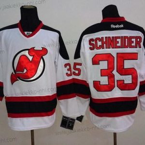 Miesten New Jersey Devils #35 Cory Schneider Valkoinen Paita