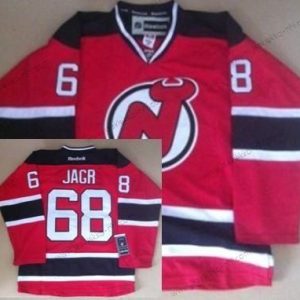 Miesten New Jersey Devils #68 Jaromir Jagr Punainen With Musta Paita