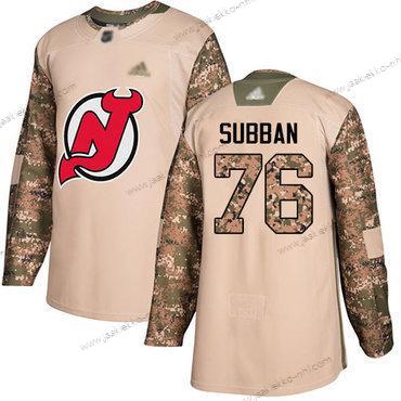 Miesten New Jersey Devils #76 P. K. Subban Maastokuvio Aito 2017 Veterans Day Ommeltu Jääkiekko Paita