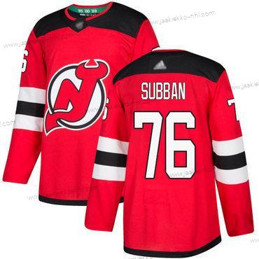 Miesten New Jersey Devils #76 P. K. Subban Punainen Kotiottelupaita Aito Ommeltu Jääkiekko Paita