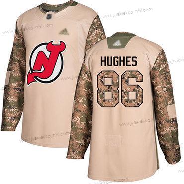 Miesten New Jersey Devils #86 Jack Hughes Maastokuvio Aito 2017 Veterans Day Ommeltu Jääkiekko Paita