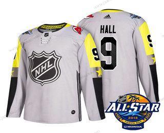 Miesten New Jersey Devils #9 Taylor Hall Harmaa 2018 NHL All-Star Ommeltu Jääkiekko Paita