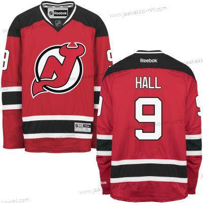 Miesten New Jersey Devils #9 Taylor Hall Punainen Kotiottelupaita Ommeltu NHL Reebok Jääkiekko Paita