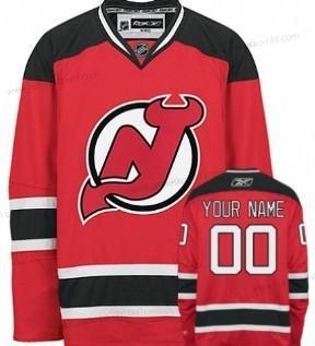 Miesten New Jersey Devils Mukautettu Punainen With Musta Paita