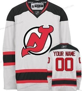 Miesten New Jersey Devils Mukautettu Valkoinen Paita Versio 2