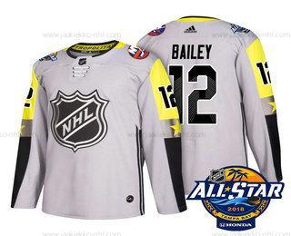 Miesten New York Islanders #12 Josh Bailey Harmaa 2018 NHL All-Star Ommeltu Jääkiekko Paita