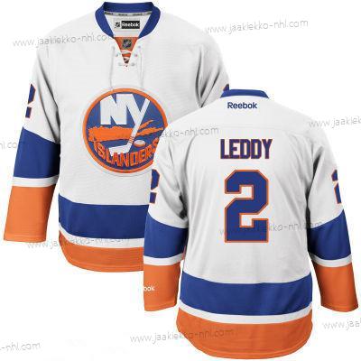 Miesten New York Islanders #2 Nick Leddy Kolmas paita Valkoinen Jääkiekko Ommeltu NHL Paita