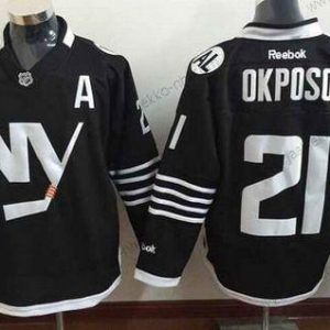 Miesten New York Islanders #21 Kyle Okposo 2015 Reebok Musta Premier Vaihtopaita Paita