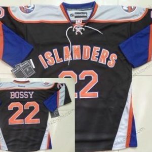 Miesten New York Islanders #22 Mike Bossy Musta Vieraspaita Paita