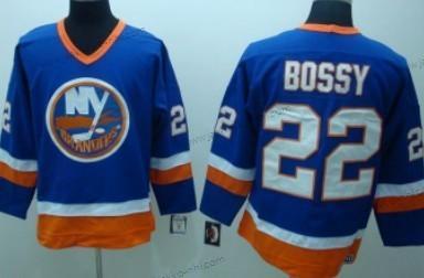 Miesten New York Islanders #22 Mike Bossy Sininen Retro CCM Paita