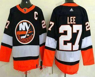 Miesten New York Islanders #27 Anders Lee Laivastonsininen 2021 Käänteinen Retro Aito Paita