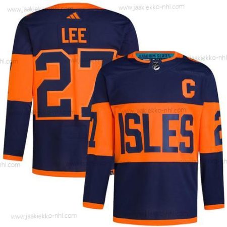 Miesten New York Islanders #27 Anders Lee Laivastonsininen 2024 Stadium Series Ommeltu Paita