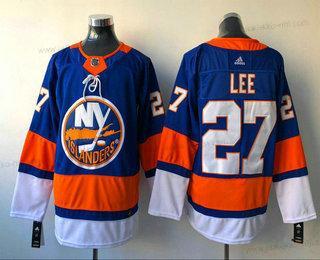 Miesten New York Islanders #27 Anders Lee Sininen Kotiottelupaita 2017-2018 Jääkiekko Ommeltu NHL Paita