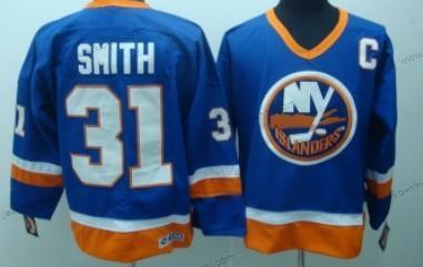 Miesten New York Islanders #31 Billy Smith Sininen Retro CCM Paita