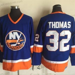 Miesten New York Islanders #32 Steve Thomas Sininen 1984-85 CCM Ommeltu Vintage Jääkiekko