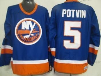 Miesten New York Islanders #5 Denis Potvin Sininen Retro CCM Paita