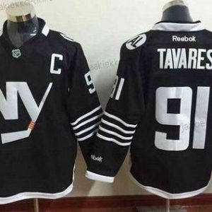 Miesten New York Islanders #91 John Tavares 2015 Reebok Musta Premier Vaihtopaita Paita