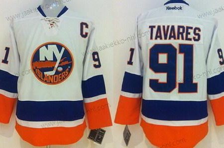 Miesten New York Islanders #91 John Tavares Valkoinen Paita