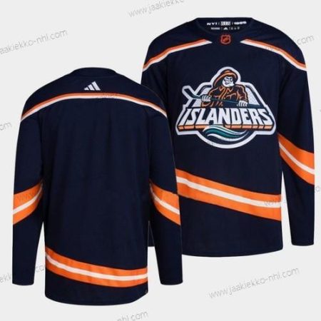 Miesten New York Islanders Tyhjä 2022 Laivastonsininen Käänteinen Retro 2.0 Ommeltu Paita