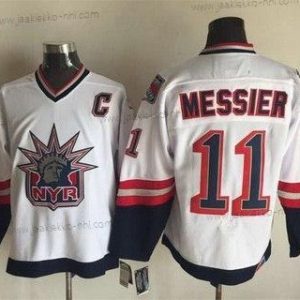 Miesten New York Rangers #11 Mark Messier 1996-97 Valkoinen CCM Vintage Paita