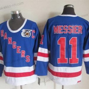 Miesten New York Rangers #11 Mark Messier Sininen 75Th Retro CCM Paita