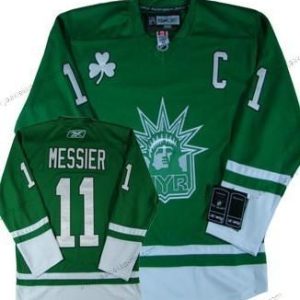 Miesten New York Rangers #11 Mark Messier St. Patrick’S Day Vihreä Paita