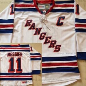 Miesten New York Rangers #11 Mark Messier Valkoinen Retro CCM Paita