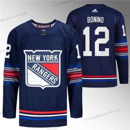 Miesten New York Rangers #12 Nick Bonino Laivastonsininen Ommeltu Paita