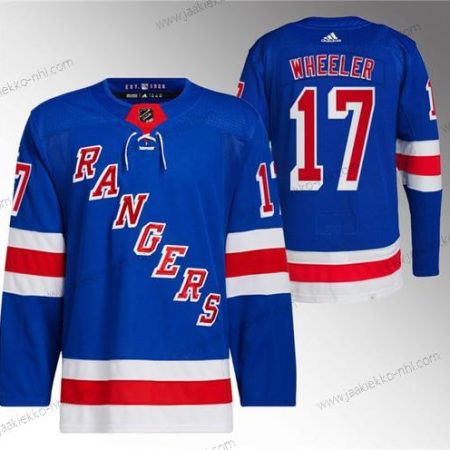 Miesten New York Rangers #17 Blake Wheeler Royal Sininen Ommeltu Paita