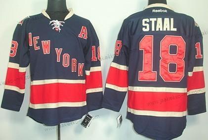 Miesten New York Rangers #18 Marc Staal Laivastonsininen Sininen 85Th Paita