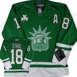 Miesten New York Rangers #18 Staal St. Patrick’S Day Vihreä Paita