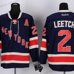 Miesten New York Rangers #2 Brian Leetch Laivastonsininen Sininen Vieraspaita 85Th Paita