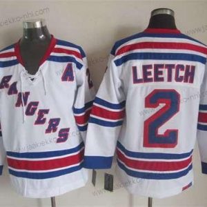 Miesten New York Rangers #2 Brian Leetch Valkoinen CCM Vintage Paita