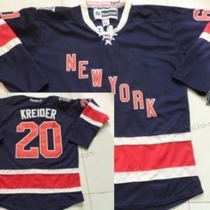 Miesten New York Rangers #20 Chris Kreider Laivastonsininen Sininen Vieraspaita 85Th Paita