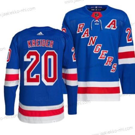 Miesten New York Rangers #20 Chris Kreider Sininen Ommeltu Paita