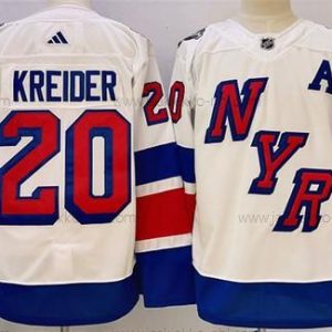 Miesten New York Rangers #20 Chris Kreider Valkoinen 2023-2024 Stadium Series Ommeltu Paita