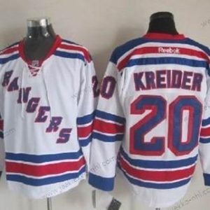 Miesten New York Rangers #20 Chris Kreider Valkoinen Paita