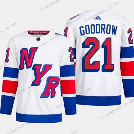 Miesten New York Rangers #21 Barclay Goodrow Valkoinen 2024 Stadium Series Ommeltu Paita