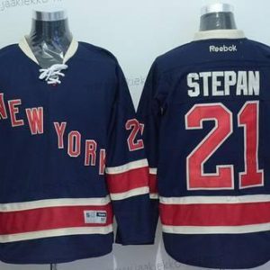 Miesten New York Rangers #21 Derek Stepan Laivastonsininen Sininen Vieraspaita 85Th Paita