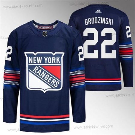 Miesten New York Rangers #22 Jonny Brodzinski Laivastonsininen Ommeltu Paita