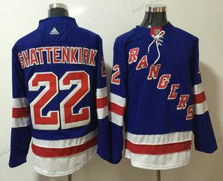 Miesten New York Rangers #22 Kevin Shattenkirk Royal Sininen Kotiottelupaita 2017-2018 Jääkiekko Ommeltu NHL Paita