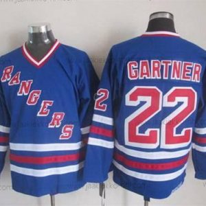 Miesten New York Rangers #22 Mike Gartner 1990-91 Sininen CCM Vintage Paita