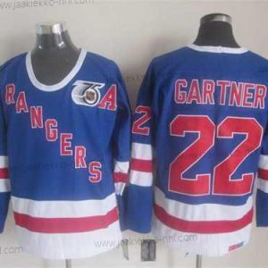 Miesten New York Rangers #22 Mike Gartner Sininen 75Th CCM Vintage Paita